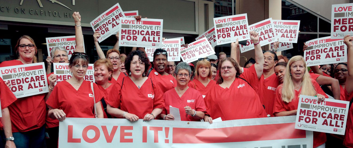 National Nurses United Rally with Sen. Bernie Sanders on the 50th Anniversary of Medicare